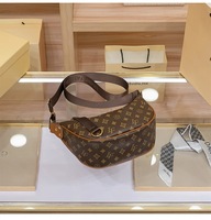 Sac Hobo Monogramme Vintage Tendance 2026 Luxe Discret, Sac à Bandoulière en Cuir Polyester avec Logo Personnalisé pour Femme, Fabrication OEM, Édition Été Unique