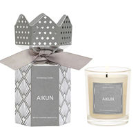 Boîte cadeau de Noël AIKUN fait à la main Confession lettre orchidée parfumée bougie de cire de soja naturelle pour les vacances Thanksgiving Diwali