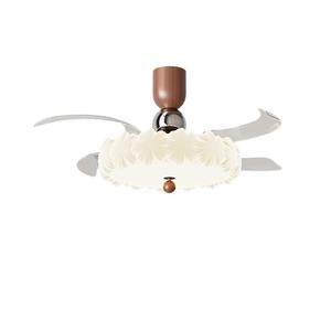 Ventiladores de Techo Retráctiles al por Mayor con Luces y Control Remoto, Atenuables, 3CCT, Motor de CC Reversible para Dormitorio y Sala de Estar - Product Image 1