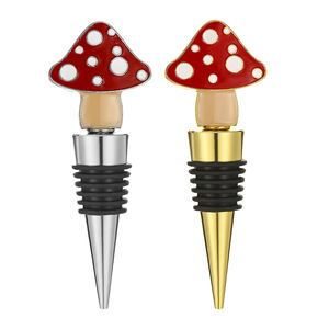 Mushroom Wine <b>Stopper</b> Gold And Silver Zinc Alloy Bottle Sealer For Wine Bottles - Product Image 1