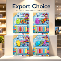 Kit de pâte à modeler 6 couleurs avec moules aléatoires d'animaux marins, outils créatifs, jouet artisanal 5D pour enfants, cadeau, vente en gros