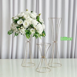 Adornos geométricos de hierro forjado con flores huecas para mesas de boda, jarrones de flores, accesorios para bodas, guías de <span class=keywords><strong>camino</strong></span> con soportes para flores. - Product Image 4