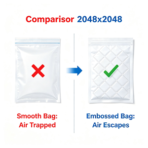 Transparent PE Vacuum Food <b>Bags</b> Roll Resealable Packaging Pouches for Meat Kitchen Storage - Product Image 5