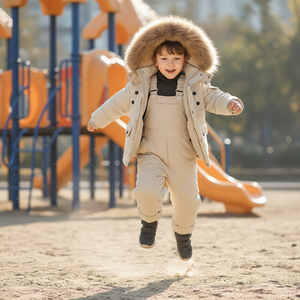 Vêtements d'hiver pour bébés, résistants au froid, ensemble deux pièces pour garçons, combinaison pour enfants de 2 à 8 ans, combinaison pour filles, OEM Trade - Product Image 5