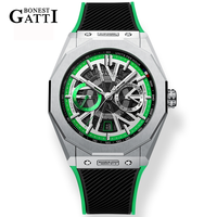 Bonest Gatti Herrenuhren Top-Luxusmarke Mode Herren Wasserdichte Automatische Mechanische Uhr BG9601-A4