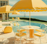 Table de repas extérieure ronde en fil de fer métallique moderne avec bord festonné pour parc, patio, jardin et balcon, mobilier de bistrot
