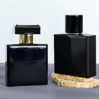 Fabrication personnalisée de 50ml 100ml emballage en verre cosmétique pour hommes bouteilles de parfum à pompe de Cologne à brume fine avec couvercle