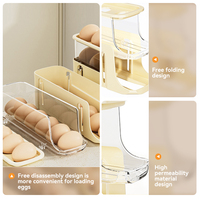 Verrous de porte latérale de réfrigérateur en plastique Xinhang avec support à œufs moulé par injection pour la fraîcheur, organisateur d'œufs extensible pour cuisine