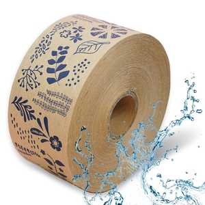 Cinta de Papel Kraft Adhesiva Activada por Agua de Alta Adherencia, Cinta de Papel Kraft Reforzada con Agua y Personalizada - Product Image 1