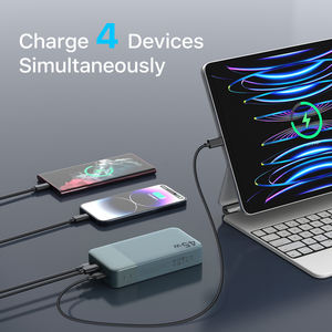 नोबी 45 डब्ल्यू वाटरप्रूफ ली-पॉलिमर बैटरी 20000 माह स्लिम पोर्टेबल पावर बैंक स्मार्ट एलईडी डिस्प्ले और केबल के साथ - Product Image 5