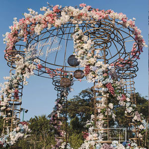 Suministros de fiesta de ensueño, decoraciones de boda, muebles de metal, drame, boda, novia y novio, soporte de fondo grande - Product Image 1