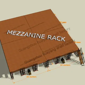 450 평방 미터 강철 알루미늄 상품 랙 선반 메 자닌 플랫폼 시스템 바닥 창고 헤비 듀티 랙