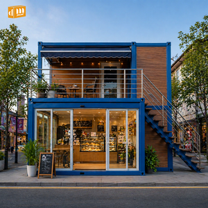 Portable Cafe Bar Shop Container Casas prefabricadas desmontables Flatpack 40Ft Prefabricado Home Modular Store Restaurante - Product Image 2