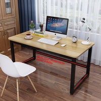 Nouveau modèle de bureau d'ordinateur épaissi, bureau rectangulaire pour la maison et le bureau, surface en panneau artificiel, bureau simple pour étudiants