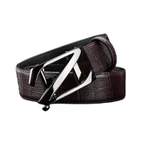 Genuine Leather Quilted Belts for Men, Boys, Coffee