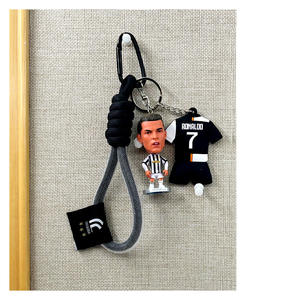 Figurine 3D en PVC de collection pour le sport, Argentine, Portugal, Ronaldo, Neymar, Haaland, avec maillot et porte-clés - Product Image 3