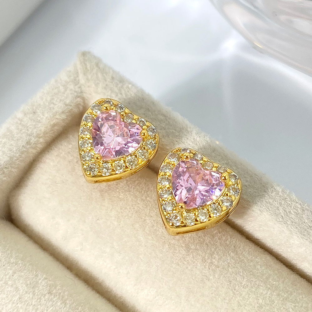 CZ rosa, oro 18 carati