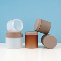 Pot en plastique PET de 200 g pour crème, finition mate, pour beurre corporel, conteneur à large ouverture pour soins de la peau, pot pour crème pour le visage avec couvercle mat