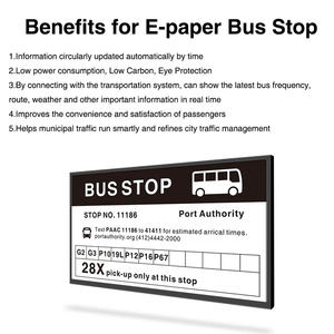 Affichage numérique E Ink pour arrêt <span class=keywords><strong>de</strong></span> bus extérieur, système Android, transport urbain, panneau lisible en plein soleil - Product Image 4
