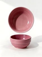 Ensemble de vaisselle en mélamine rose pour la maison, service de table en mélamine pour fête, ensemble de plats et de bols pour sauces et accompagnements