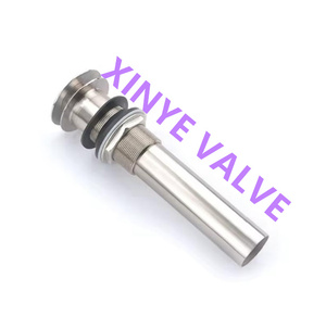 Modern Design Brushed Nickel Brass Basin <strong>Overflow</strong> Slotted <strong>Waste</strong> Pipe for Bathroom Wash Basin - Product Image 1