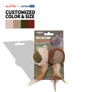 Fabricant Vente en gros Boule de plumes Cataire Chat Jouets en peluche avec Silvervine - Product Image 1