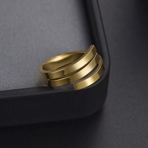 Dropshipping Fashion Jewelry Stainless Steel <b>Ring</b> Simple Original Double-Layer Stainless Steel Customizable Engraved <b>Name</b> Unisex - Product Image 4