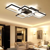 Plafonnier LED en acrylique à montage encastré, luminaire décoratif de plafond, luminaire décoratif de plafond, idéal pour un salon, une salle à manger ou une télécommande