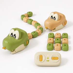 Jouet électrique télécommandé Serpent Gourmand en plastique rampant avec batterie rechargeable pour enfants de 5 à 7 ans, cadeau unisexe - Product Image 1