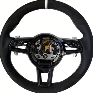 Volante de Cuero para Cayenne Rojo, <span class=keywords><strong>Cayman</strong></span>, 911, 957, 992, 981, 718 Sport, 958, Macan, 997, 996, 991, 991.2, 997.2, Panamera - Product Image 4