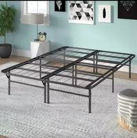 Cadre de lit pliant moderne et portable, base en métal, sommier pour matelas, taille king, pour appartement