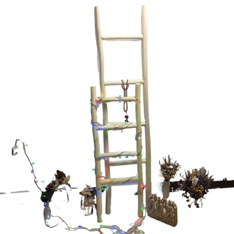 Деревянное одеяло из бамбука, настенная подставка для полотенец в деревенском стиле, отбеливающаяся, под заказ, в сельском стиле, с лестницей для ванной комнаты