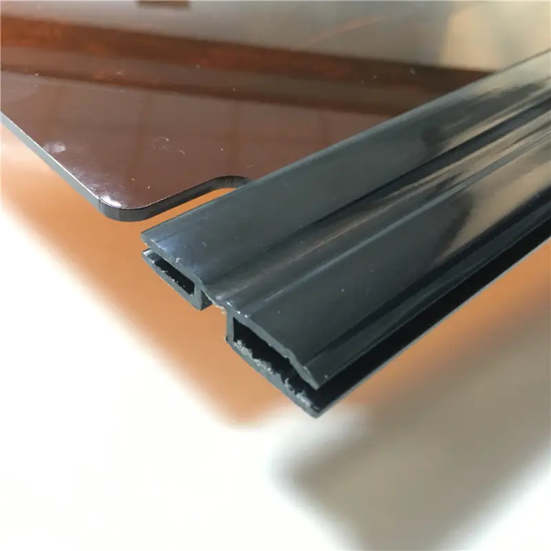 Custom extrusion Plastic living hinge for acrylic panel profile stripe flexible and rigid in dongguan