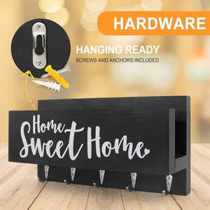 Correo y llavero Soporte organizador <span class=keywords><strong>de</strong></span> entrada decorativo para correa <span class=keywords><strong>de</strong></span> cuero <span class=keywords><strong>de</strong></span> perro ganchos gafas <span class=keywords><strong>de</strong></span> sol <span class=keywords><strong>monedero</strong></span> chaqueta - Product Image 6