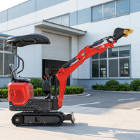 Micro-excavatrice hydraulique ultra-compacte certifiée CE EPA, fiable, pour serres, pépinières, tranchées de légumes et travaux de jardinage.