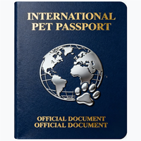 Livret de passeport pour animaux de compagnie avec logo personnalisé, dorure à chaud, certificat pour chien et chat, impression offset, reliure à pointes, brochure en papier, passeport pour animaux de compagnie