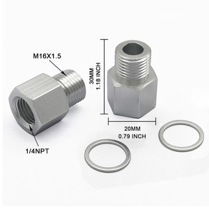 อะแดปเตอร์เกจวัดแรงดันน้ำมันอลูมิเนียม M16x1.5 ถึง 14NPT สำหรับการอัพเกรดเครื่องยนต์ LS - Product Image 2