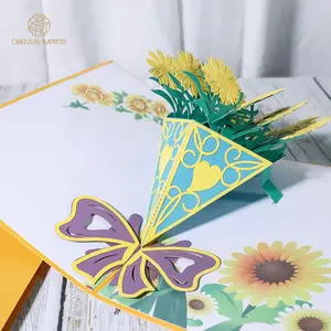 Convite de casamento de luxo personalizado, obrigado você flor cartão para negócios