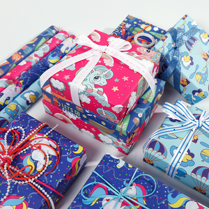Venta al por mayor 80g de papel recubierto de impresión personalizada papel de regalo de cumpleaños para embalaje - Product Image 4