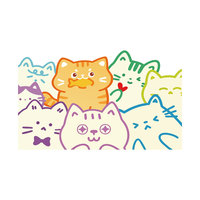 Griffoir mural en feutre pour chat, résistant à l'usure, anti-déchirure, poteau vertical, tampon de meulage des griffes de chat motif dessin animé