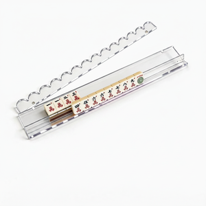 Support <span class=keywords><strong>de</strong></span> Mahjong Transparent en Acrylique Américain <span class=keywords><strong>de</strong></span> 20 Pouces avec Poussoir Magnétique, <span class=keywords><strong>Règle</strong></span> <span class=keywords><strong>de</strong></span> Poussoir <span class=keywords><strong>de</strong></span> Cartes et Aide à l'Organisation des Cartes – <span class=keywords><strong>Jeu</strong></span> <span class=keywords><strong>de</strong></span> Cartes Trois-en-Un - Product Image 2