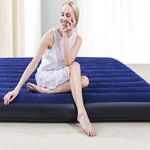 <span class=keywords><strong>Matelas</strong></span> Gonflable Double Design Bleu avec Cordon de Tirage pour Tente de Camping Extérieure, Ensemble Gonflable pour Maison et Chambre à Coucher, <span class=keywords><strong>Matelas</strong></span> Pliant - Product Image 2