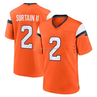 Jersey de Fútbol Americano Bordado al por Mayor de los Denver Broncos, Color Azul Marino # 10 Bo Nix # 15 Nik Bonitto # Camiseta de fútbol 14 Courtland Sutton