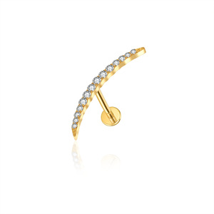 Bijoux de corps en titane ASTM F136 pour <span class=keywords><strong>piercing</strong></span>, unisexe, hypoallergénique, pour mariage et fête, pour tragus, cartilage et conque, à dos plat - Product Image 5