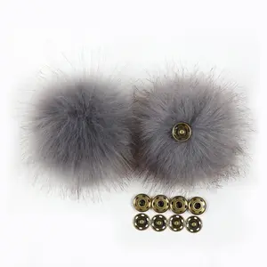 8cm New Women Girls Fashion Hair Ties Fluffy Soft Faux Fur Pompom Nylon Elastic Hair Band Factory Direct Sale