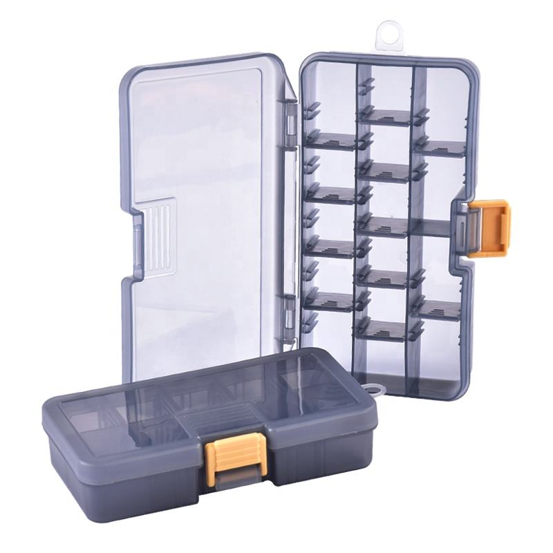 2 Size High Quality Fishing Gear Plastic Fishing Lure Hook Accessories Tackle Tool Box