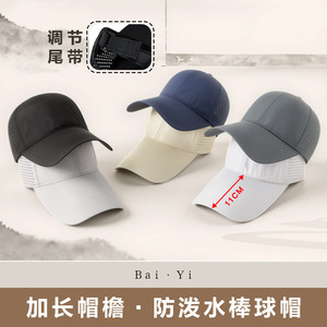 Gorra de béisbol unisex de malla azul oscuro, transpirable, de secado rápido, protección solar, sombrero para exteriores - Product Image 4