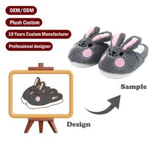 Fornecedor Atacadista de Pantufas de Inverno para Casa, Pantufas Fechadas de Algodão Macio e Quente com Estampa de Animais Fofos e Antiderrapantes - Product Image 5