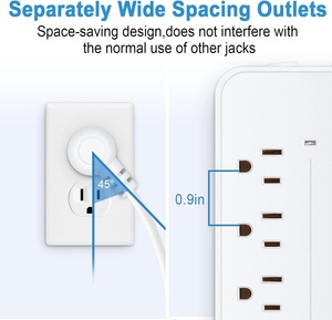 Multiprise USB 8 ports avec hub de charge USB Type-C et prise secteur pour la maison, le bureau et les voyages - Product Image 3