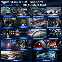 Vgate OBD2 Lector de Código Vlinker BM + BLE V2.2 OBD2 ELM327 Inalámbrico 4,0 Escáner Automático Compatible con IOS/Android
